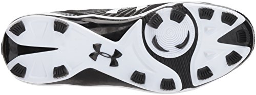 Under Armour Women's Glyde TPU Softball Shoe, Black (011)/White, 12