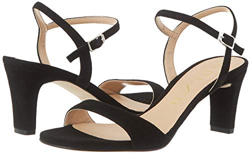 Unisa Mechi_KS, Sandalias con Punta Abierta Mujer, Negro (Black Black), 36 EU