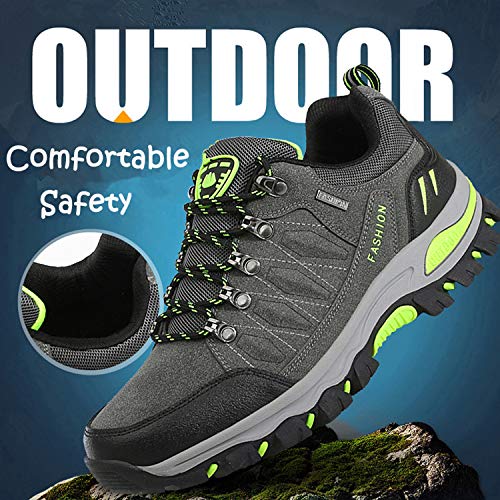 Unitysow Zapatillas de Trekking para Hombres Zapatillas de Senderismo Botas de Montaña Antideslizantes AL Aire Libre Zapatillas de Camping Zapatillas de Deporte EU35-47,Army Green,EU40