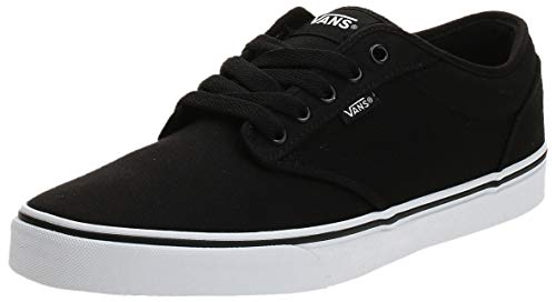 VANS Atwood, Zapatillas Hombre, Negro (Black/White Canvas 187), 42 EU