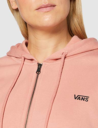 Vans Funnier Times Crop Zip Hoodie Sudadera con Capucha, Rosa amanecer, S para Mujer