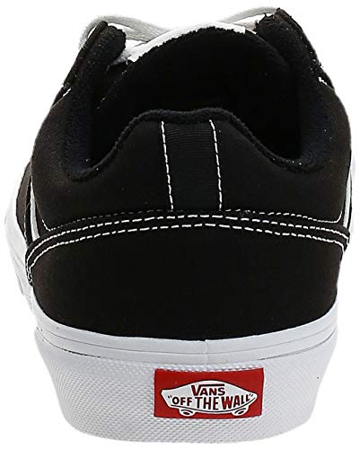 Vans Seldan, Sneaker Hombre, Lienzo Negro Blanco 187, 44 EU