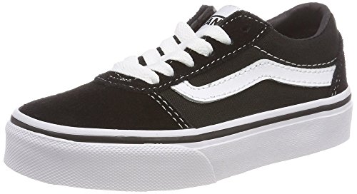 Vans Ward Suede/Canvas Zapatillas, Unisex Niños, Black/White Iju, 35 EU