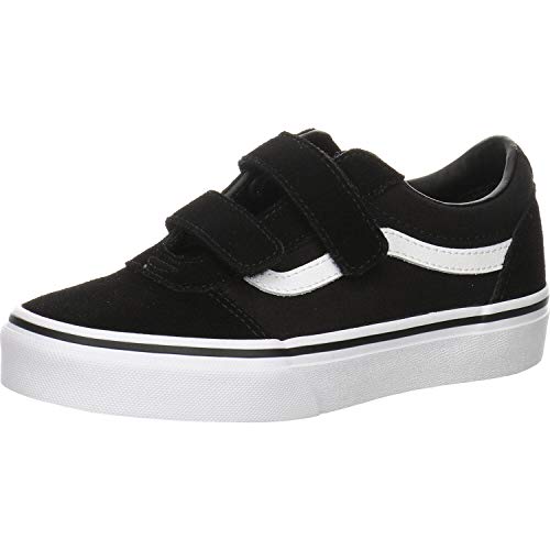 Vans Ward V-Velcro, Sneaker, Negro ((Suede/Canvas) Black/White Iju), 32 EU