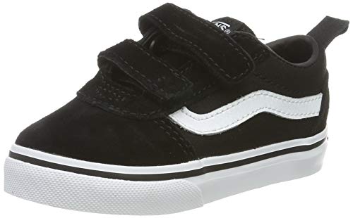 Vans Ward V-Velcro Suede, Zapatillas Unisex niños, Black/White Iju, 26 EU