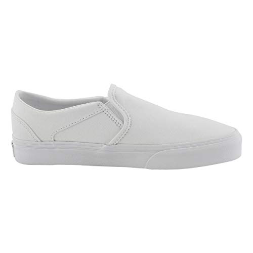 Vans Women's Asher Low Slip On Sneaker Wht/Wht 11 Medium US