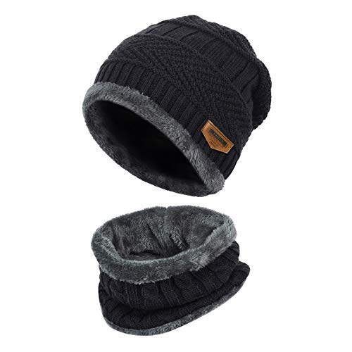 VBIGER Gorras Con Bufanda y Gorros de punto Sombreros de Invierno Hombre