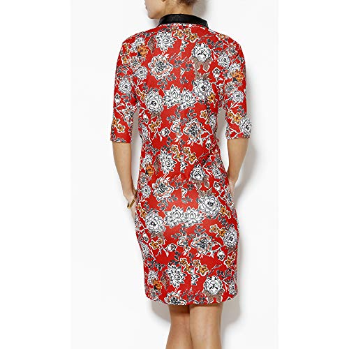 VENCA Vestido Detalles en símil Piel Mujer by Vencastyle - 145087,Estampado,M