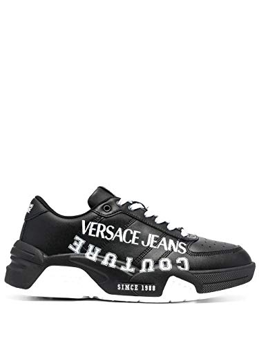 VERSACE JEANS COUTURE E0YWASF371987 899 - Zapatillas deportivas para hombre, color negro Negro Size: 43 EU