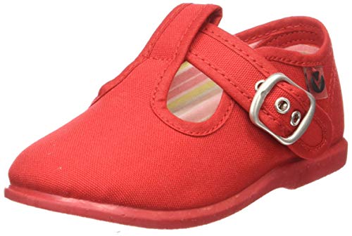 Victoria Alba Lona Hebilla, Sandalias Unisex niños, Rojo (Rojo 40), 23 EU