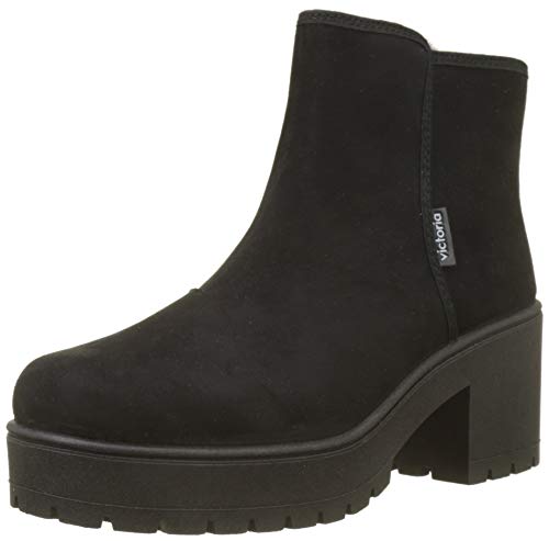 Victoria Botin Antelina Cremallera, Botas Slouch Mujer, Negro (Negro 10), 39 EU