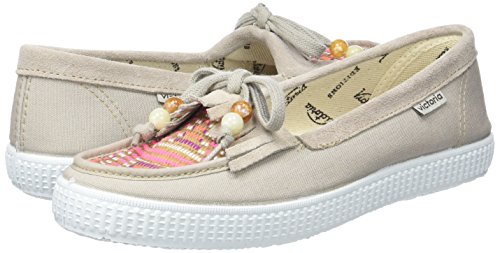 Victoria MOCASÍN Lona/Tejido ÉTNICO, Náuticos para Mujer, Beige (Beige), 38 EU