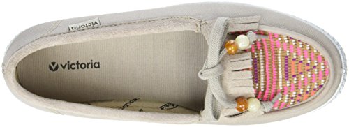 Victoria MOCASÍN Lona/Tejido ÉTNICO, Náuticos para Mujer, Beige (Beige), 38 EU