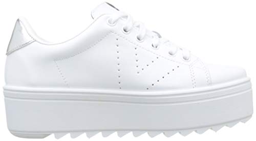 Victoria Sierra Deportivo Piel, Zapatillas Mujer, Blanco (Blanco 20), 38 EU