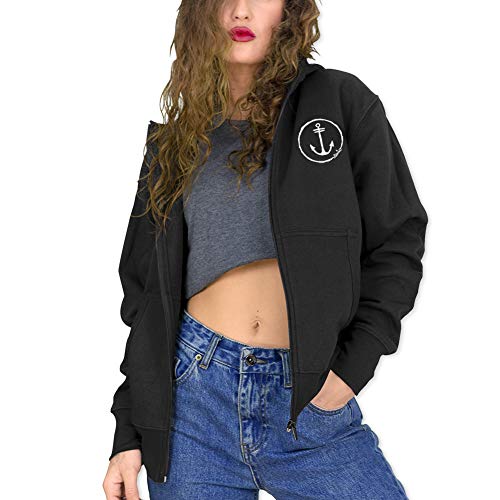 VIENTO Viento Team Sudadera con Capucha y Cremallera para Mujer - Negro, S