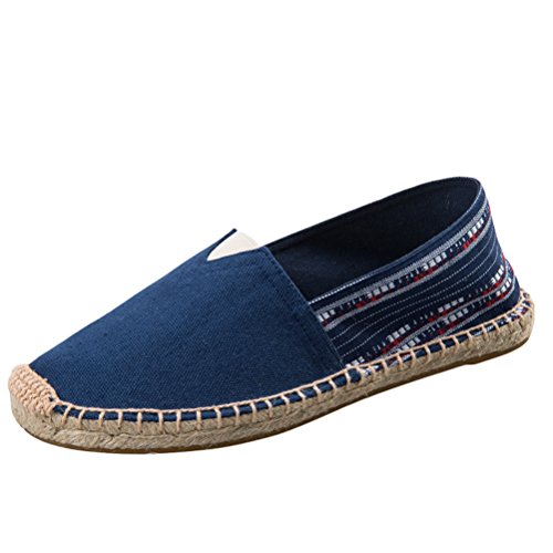 Vogstyle Unisex Alpargata Bajo Zapatos Casuales Resbalón De Los Pisos Estilo 5-Azul EU43/CH43