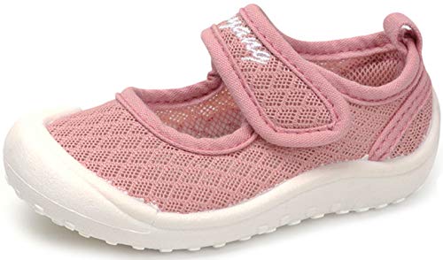 Vorgelen Sandalias Niñas Zapatillas Calzado Bailarinas para Bebés Sandalias Cerradas Princesa Zapatos Planos Zapatillas de Deporte Rosa 29 EU = Fabricante : 19