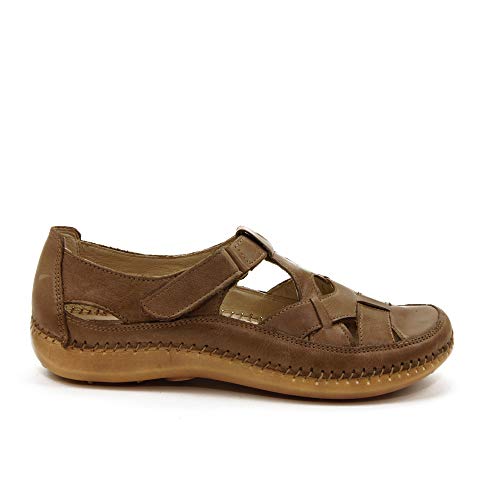 WALK & FLY - Sandalia TAPADA 16030-MRO para: Mujer Color: Marron Talla: 38