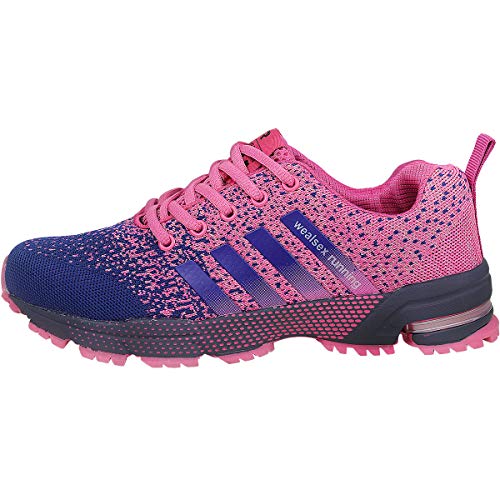 Wealsex Zapatos para Correr En Montaña Asfalto Aire Libre Deportes Zapatillas De Running para Mujer (púrpura,39)