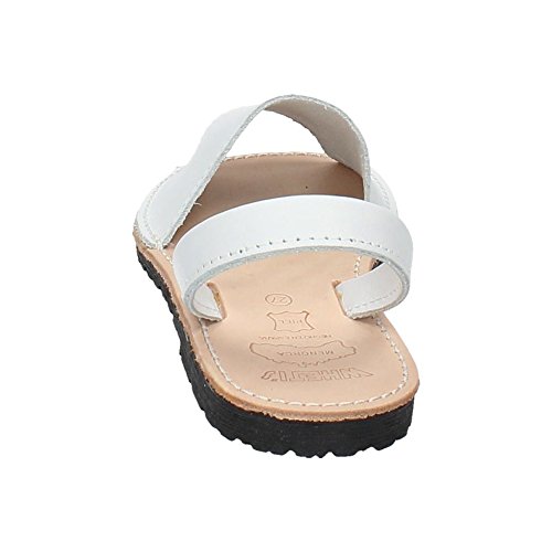 WHETIS 314 Menorquinas DE Piel Mujer Sandalias Blanco 38