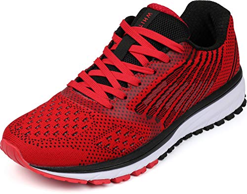 WHITIN Zapatillas de Deporte Hombres Mujer Running Zapatos para Correr Gimnasio Sneakers Deportivas Rojo 43