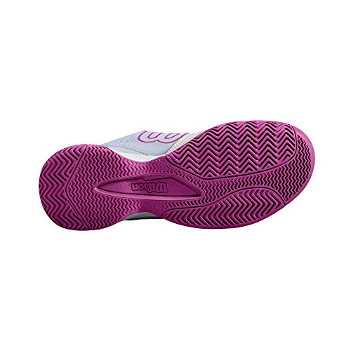 Wilson KAOS STROKE W, Zapatillas tenis mujer, todos los niveles y terrenos, , tejido/sintético, blanco/rosa (White/Halogen Blue/Very Berry), talla:41 1/3