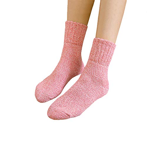 WKTRSM Calcetines Termicos Mujer Invierno Navidad Calcetines Divertidos Gruesa Suave Cómodo Calcetines de Lana Cálidos Casual Calcetines de Punto, 5 Pares