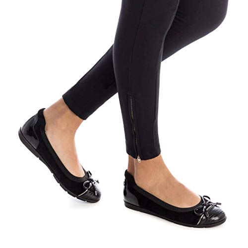 XTI - Zapato Bailarina para Mujer - Color Negro - Talla 39