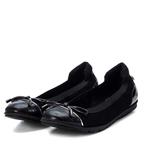 XTI - Zapato Bailarina para Mujer - Color Negro - Talla 39