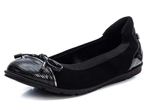 XTI - Zapato Bailarina para Mujer - Color Negro - Talla 39