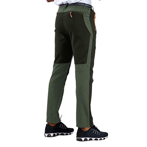 YiLianDa Pantalones de Trekking Softshell Pantalones Impermeables Resistente Pantalones de Escalada