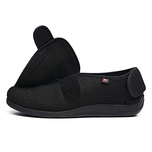 YISHIO Los Zapatos ortopédicos for la Diabetes Mujeres de los Hombres Hallux valgus Zapatillas Edema Ultra-Ancha Ajustables facilitar el Las Personas Edad Avanzada con Fascitis Plantar Unisex