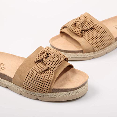 YOKONO Java 062 Serraje Mushroom, Sandalias con Punta Abierta para Mujer, Beige 010, 39 EU