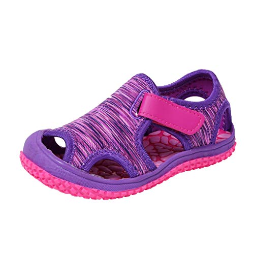 YWLINK Sandalias De Verano para NiñOs Estampado De Camuflaje A Rayas Sandalias Deportivas De Punta Casual Zapatillas De Playa Antideslizantes Ahuecar Transpirable Zapatos De Agujero