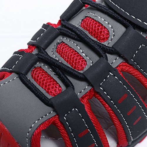 YWLINK Sandalias Deportivas NiñOs Zapatos para NiñOs Punta Cerrada Verano Playa Sandalias Zapatos,Zapatillas Antideslizante Fondo Blando Casuales(Rojo,34EU)