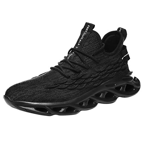 YWLINK Zapatillas De Deporte Al Aire Libre para Hombre Ligero, Transpirable, Corriendo Antideslizante MontañIsmo CóModo Zapatos Casuales TamañO Grande Viajes Senderismo Mocasines Regalo(Negro,45EU)