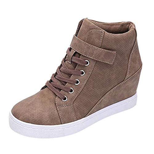 YWLINK Zapatos De CuñA De Las Mujeres Calzado Casual De Invierno Zapatillas De Deporte Antideslizantes Incremento Dentro De La CuñA Botas Desnudas Botines Zapatos De Fiesta Gran TamañO