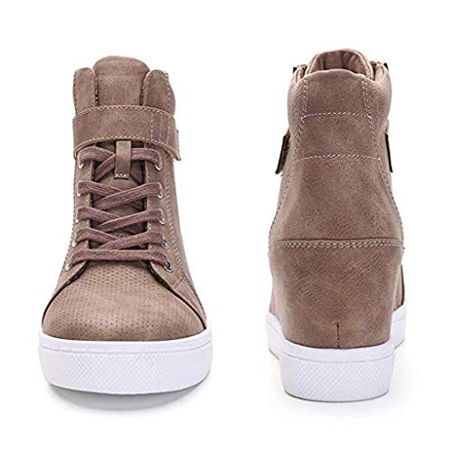 YWLINK Zapatos De CuñA De Las Mujeres Calzado Casual De Invierno Zapatillas De Deporte Antideslizantes Incremento Dentro De La CuñA Botas Desnudas Botines Zapatos De Fiesta Gran TamañO