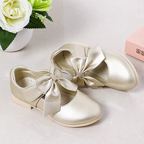 YWLINK Zapatos NiñAs,Arquean Los PequeñOs Zapatos De Princesa Sandalias Fiesta En La Playa Zapatos De Baile Antideslizante Zapatillas CóModo Ocio Lindo Regalo De CumpleañOs(Dorado,26EU)