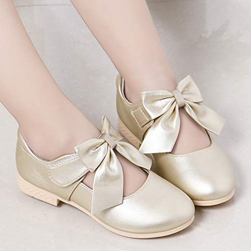 YWLINK Zapatos NiñAs,Arquean Los PequeñOs Zapatos De Princesa Sandalias Fiesta En La Playa Zapatos De Baile Antideslizante Zapatillas CóModo Ocio Lindo Regalo De CumpleañOs(Dorado,34EU)