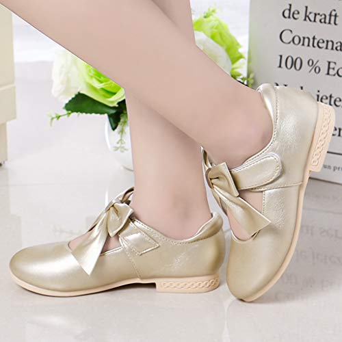 YWLINK Zapatos NiñAs,Arquean Los PequeñOs Zapatos De Princesa Sandalias Fiesta En La Playa Zapatos De Baile Antideslizante Zapatillas CóModo Ocio Lindo Regalo De CumpleañOs(Dorado,26EU)