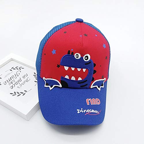 YWLINK♥♥Verano NiñOs Dibujos Animados Gorra De BéIsbol De Carta De Dinosaurio para NiñOs De SeccióN Delgada Gorra De Visera AlgodóN Moda Casual Transpirable Deportes Al Aire Libre Viajes Regalo