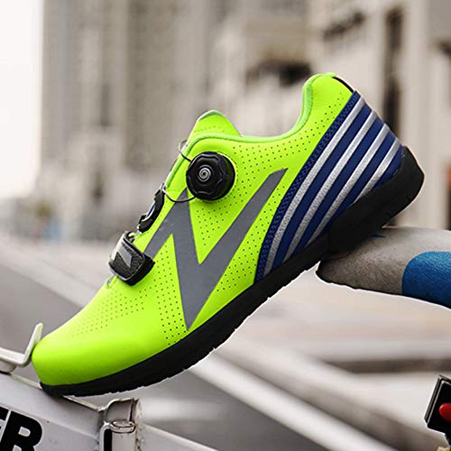 YZJYB 1 Par Zapatillas De Bicicleta De Montaña Sin Cerradura Antideslizante Suela De Caucho con Almohadilla Interior Suave Y Hebilla Giratoria Ajustable,45