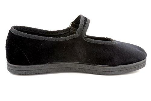 Zapatilla de Terciopelo Negro para Bailes regionales (36)