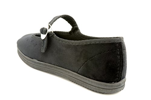 Zapatilla de Terciopelo Negro para Bailes regionales (36)