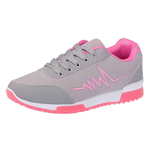 Zapatillas de Deporte Respirable para Correr Deportes Zapatos Running Cojines de Aire Calzado Mecedora Net para Estudiante Volar Zapatos Deportivas de Mujer Gimnasia Ligero Sneakers Atletismo riou