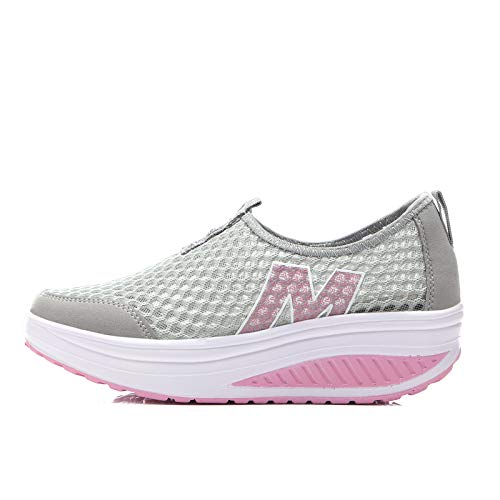 Zapatillas De Deporte Zapatos Respirado Ligero Malla Talla 35-42 Mujeres Deporte Running Zapatillas Sacudir Casual Zapatos Height-Increasing Sneaker