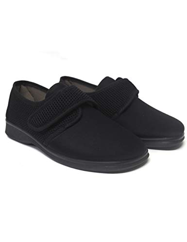 Zapatillas de Estar por casa para Mujer Especial para Personas Mayores Ancianos Ancho Especial Campello 5581 Negro - Color - Negro, Talla - 39