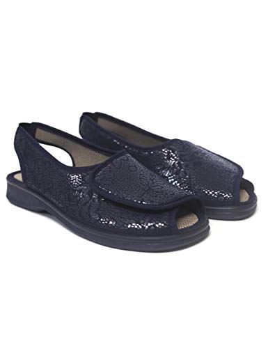 Zapatillas de Estar por casa para Mujer Especial para Personas Mayores Ancianos Ancho Especial Campello 5705 Azul - Color - Marino, Talla - 38