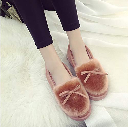 Zapatillas de Estar por casa para Mujer Slippers Comodos Pantuflas Zapatillas Invierno Peluche Algodón Mujer casa 2020 Zapatos Antideslizante